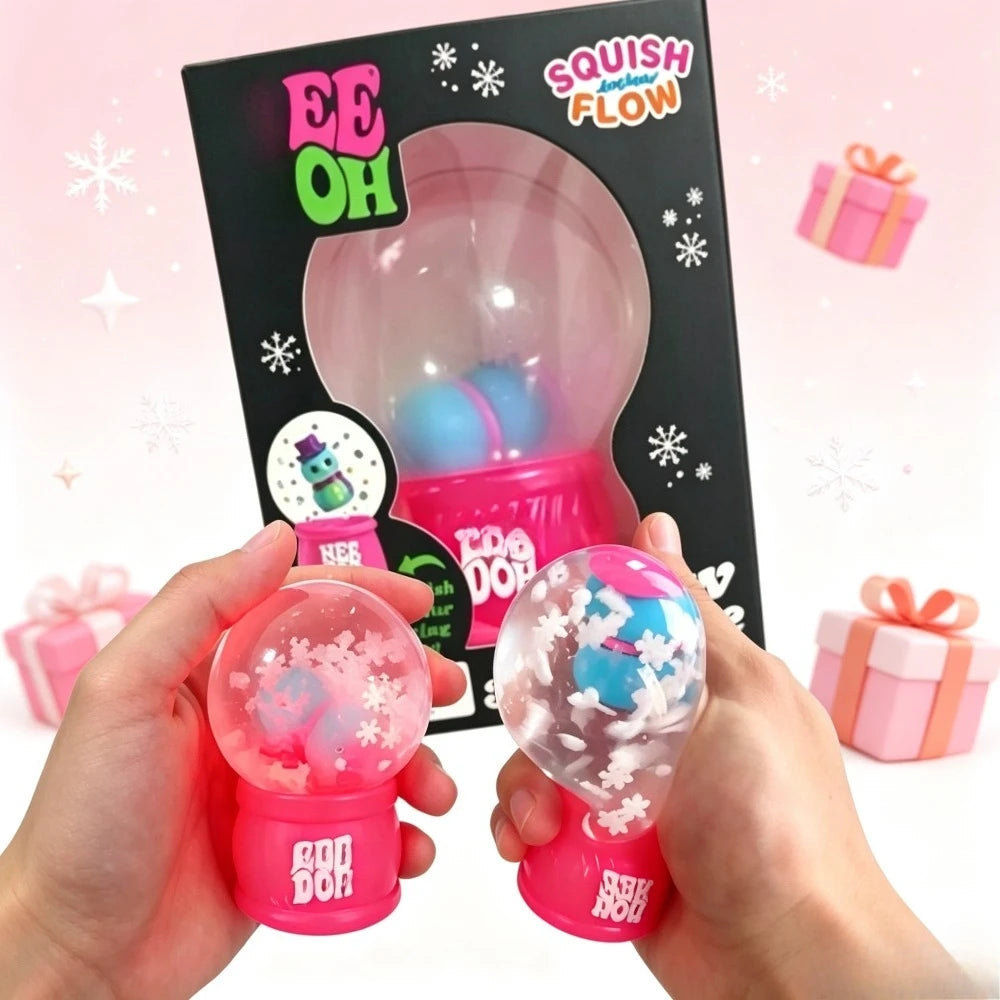 Snow Globe Fidget Squeeze Toy – Sensory Stress Relief Fidget