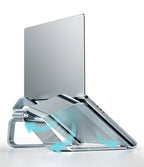 💻⬆️ P68 / P69 Aluminum Alloy Laptop Stand – Double Vertical Cooling Design