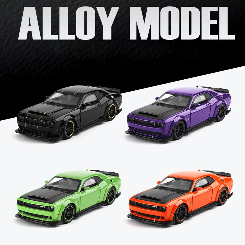 1:32 Dodge Challenger SRT Hellcat Redeye V8 Alloy Metal Diecast Model American Muscle Sports Car Collection For Hobby Decor
