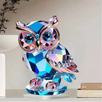 🦉✨ Cute Crystal Plastic Owl Desktop Decoration | 6 × 6 inch Animal-Themed Home Decor Ornament | Practical & Convenient Desk Decor