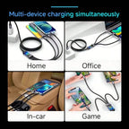 3-in-1 Multi USB Fast Charging Cable – Nylon Braided (USB Type-C / Micro USB / Lightning)
