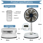 🌬️🌀 Portable Oscillating Standing Fan – Rechargeable with Remote