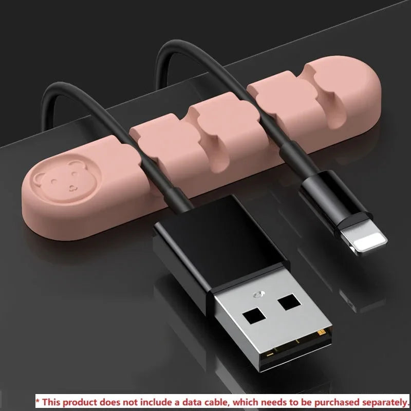 🎀🔌 Cute Cable Holder Desk Organizer – Cord Protector