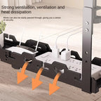 🔌🗂️ Telescopic Under Desk Cable Management Tray – No Drill Metal Rack