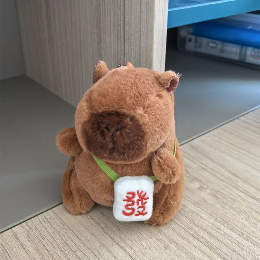 🦫🪽 Cute Capybara Plush Toy – Fluffy Anime Stuffed Animal with Hoodie & Wings | Small Simulation Doll Gift