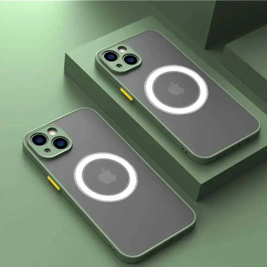 Luxury Matte Armor Magnetic MagSafe Case for iPhone 15 / 16 / 14 / 13 / 12 / 11