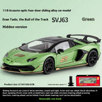 1:18 Scale SVJ63 Alloy Car Toy Model with Sound & Light Effects – Diecast Supercar Collection