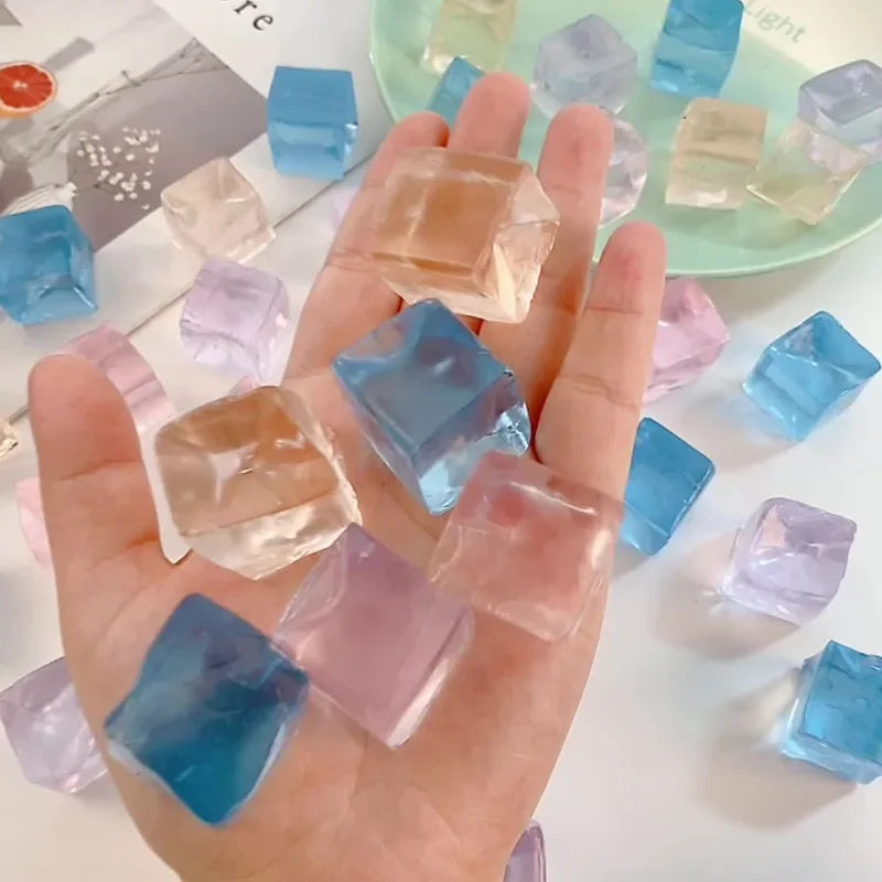 Squishy Ice Cube Fidget Toys – Mini Sensory Stress Relief Party Favors