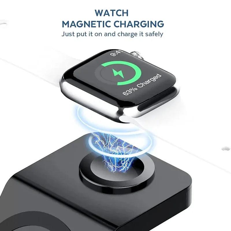 3-in-1 MagSafe Wireless Charger Stand – Fast Charging Station