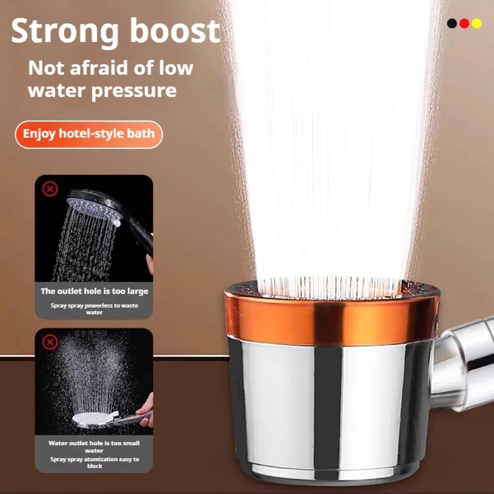 🚿💧 5 Spray Portable Shower Head – High Pressure Large Flow ABS Spa Shower with Filter & Stop Button
