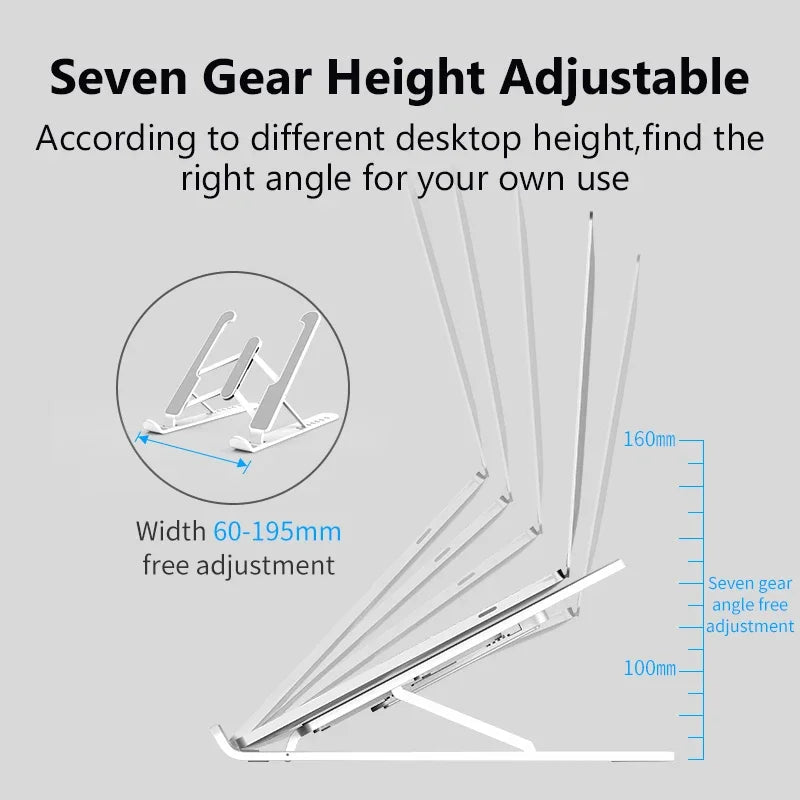💻📐 Portable Foldable Laptop Stand – Cooling Riser Support Base