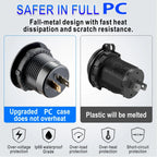 12V/24V Fast Charge USB Socket – 54W PD USB‑C + Dual QC3.0 Ports | Marine, Motorcycle, Truck & Car Power Outlet