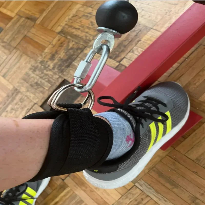 Double D-Ring Cable Ankle Straps – Gym Ankle Cuffs for Glutes, Legs & Strength Training🍑🏋️‍♀️
