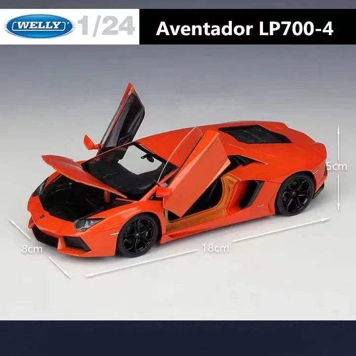 1:24 Lamborghini Aventador LP700-4 Simulation Alloy Car Model  - Suitable for Children's Toys and Collections