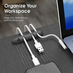 🎀🔌 VIKEFON Silicone Cable Organizer – Self-Adhesive Wire Clips
