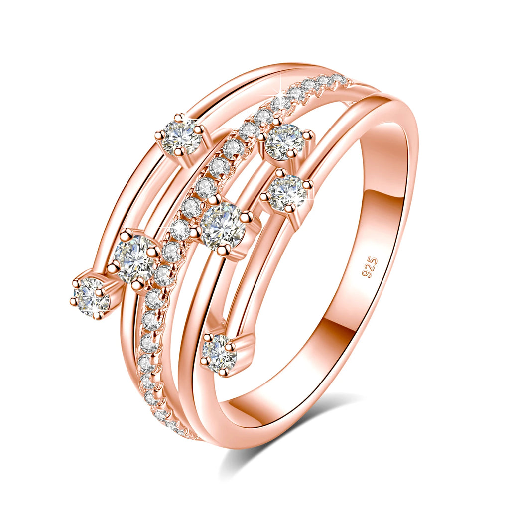 💎✨ Moissanite Eternity Ring for Women 🤍 | Solid 925 Sterling Silver Wedding Band 💍 | Pass Diamond Test Luxury Jewelry Gift for Girls