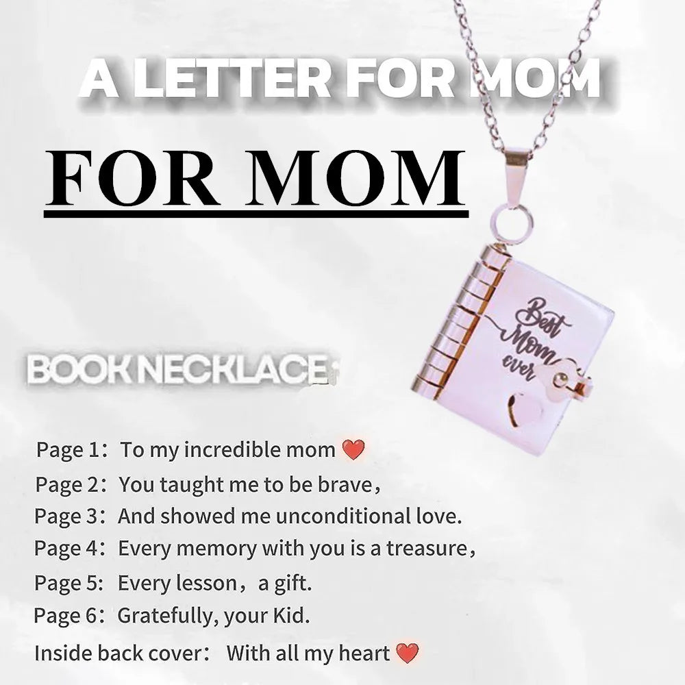📖💙 To My Champion Son Book Necklace 🏆 | Engraved Openable Book Pendant with 6 Message Pages ✨ | Birthday Gift for Boys – My Little Hero 💪