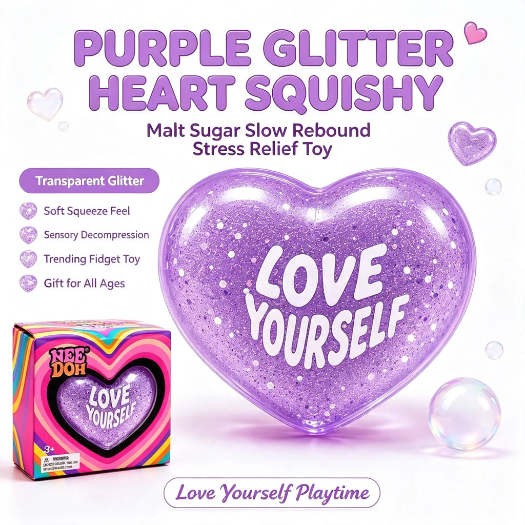 NeeDoh Heart Squishy – Soft Gel Sensory Fidget Toy