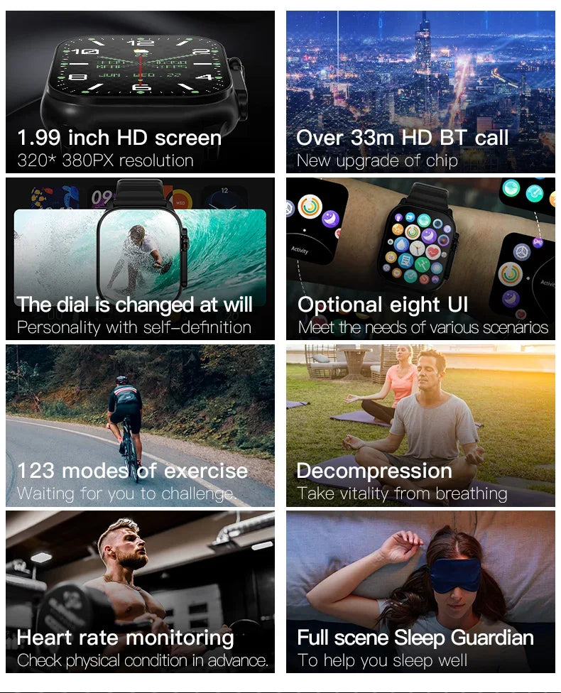 Original T900 Ultra 2 Smart Watch 1.93" (49mm) Bluetooth Call NFC Wireless Charging | Heart Rate & SpO2 Fitness Tracker for Android & iOS