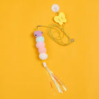 Interactive Hanging Cat Toy with Feather – Stretchable Elastic Rope Teaser
