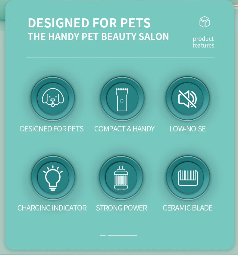 Mute Electric Pet Grooming Clippers for Kittens & Puppies