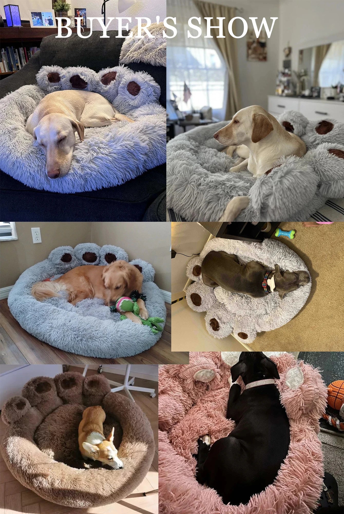 🐾🛏️ Fluffy Winter Dog Bed – Plush Kennel Sofa Cushion
