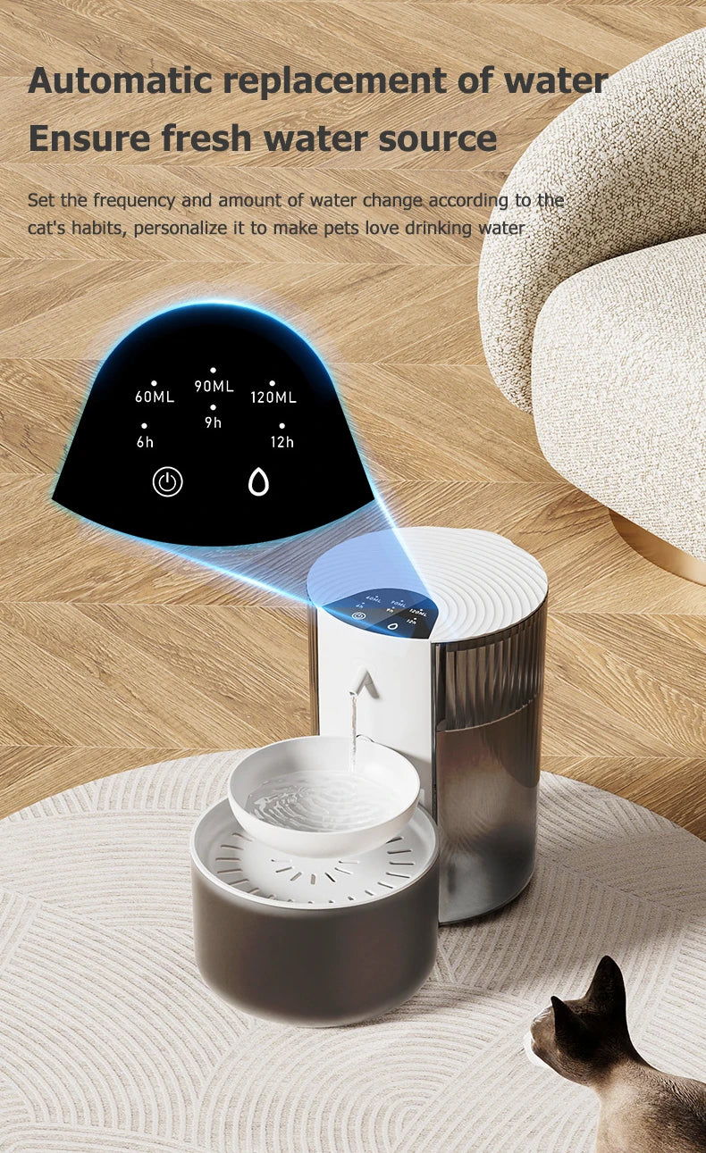 💧🐾 Smart Wireless Automatic Pet Water Dispenser – Rechargeable Fountain