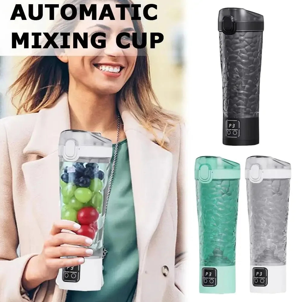 ⚡🥤 3-Speed Auto Mixing Electric Shaker Cup – Portable Blender Bottle