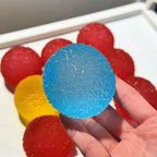 Blue Ice Ball Squishy Toy – Transparent TPR Mochi Sensory Fidget
