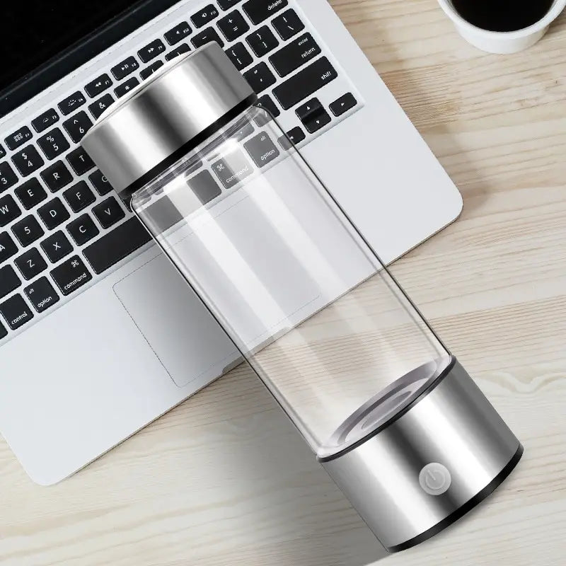 1pc 15.2 Fl. Ounces (450mL) Portable Hydrogen Water Generator 3 Minutes Mode High Concentration Hydrogen Water Generator