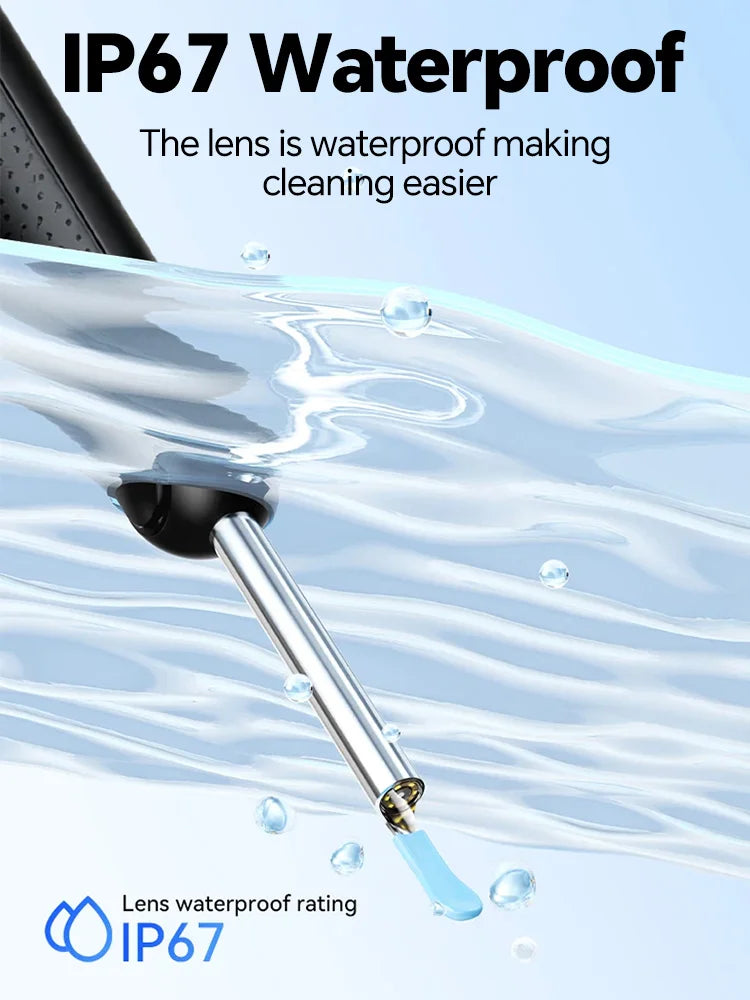 👂✨ Generation 2 Visual Ear Wax Cleaner Camera | Safe Earwax Removal Endoscope Tool 📷 | Smart Ear Cleaning Device – Black & White