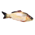 Plush Catnip Fish Toy Interactive Squeaky Chewable Pet Toy Simulation Fish with Mint for Cats