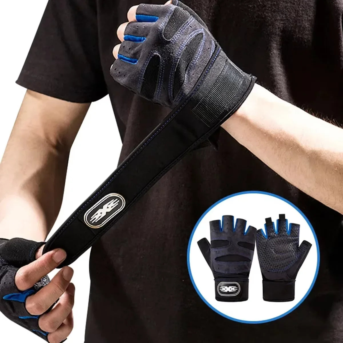 Weightlifting Wristband Fitness Training Gloves