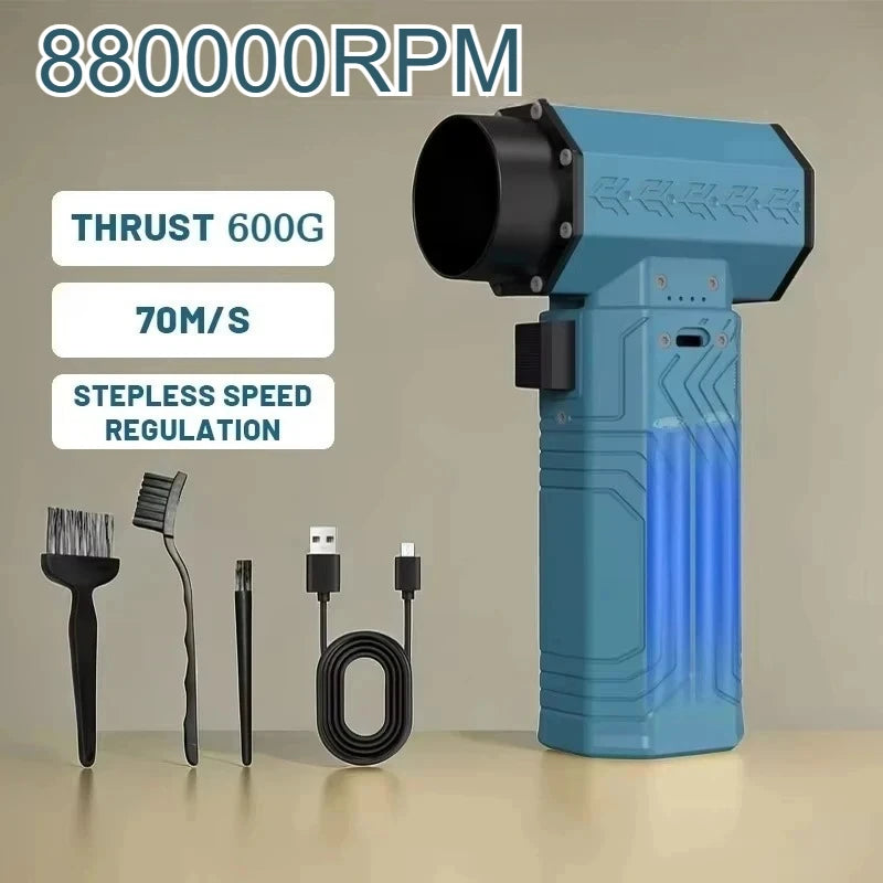 Air Blower 880000RPM High Speed  Mini Turbo Jet Fan 10000MAH 600g Thrust 70m/s Wind Brushless Duster leaf Removal Dryer keyboard