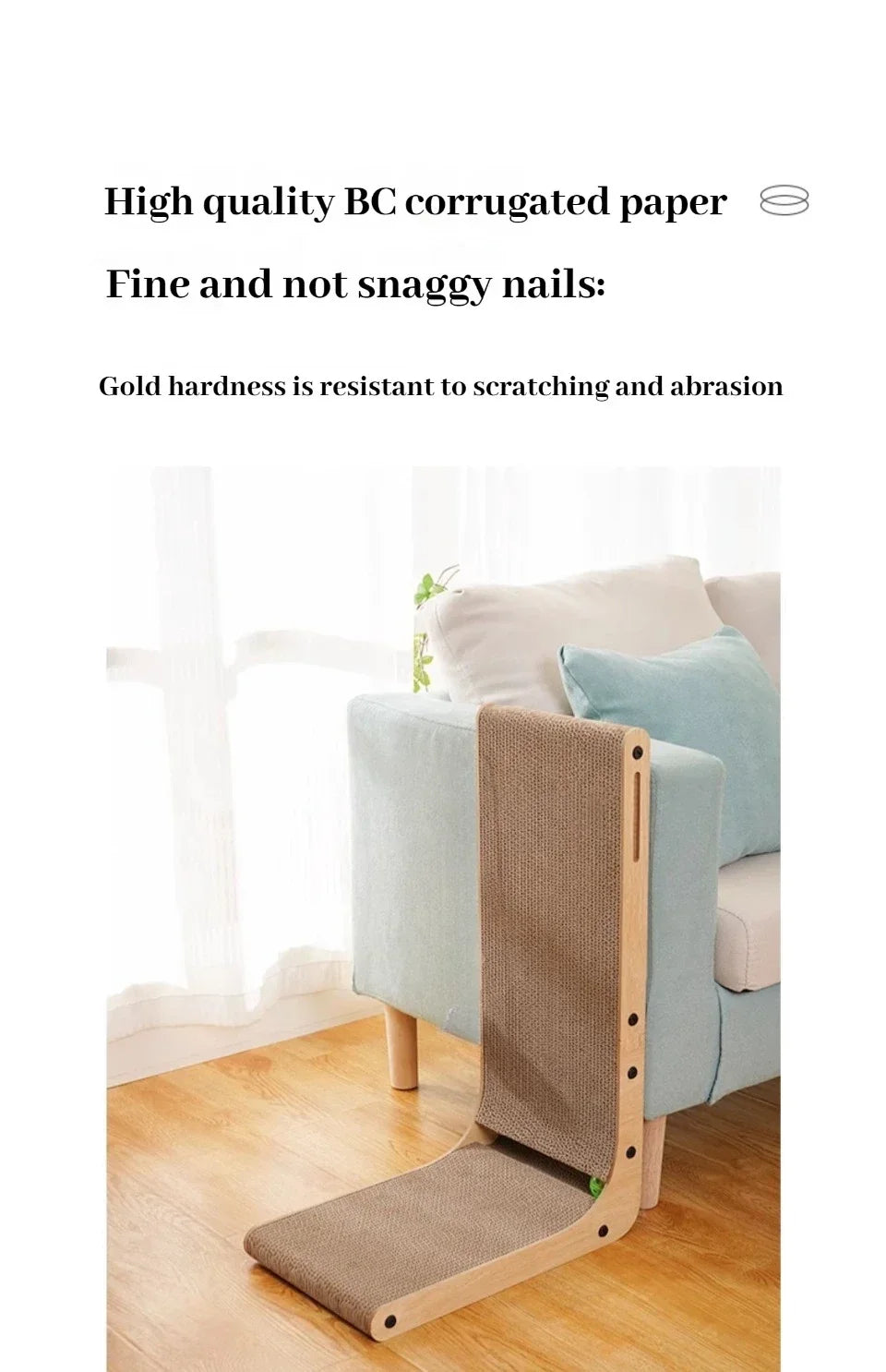 🐾📐 L-Shape Cardboard Cat Scratcher – Wear-Resistant Scratch Post