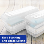 Plastic Pencil Case 8" Clear Storage Box – Translucent Organizer for School Supplies, Art Tools, Makeup & Craft Accessories