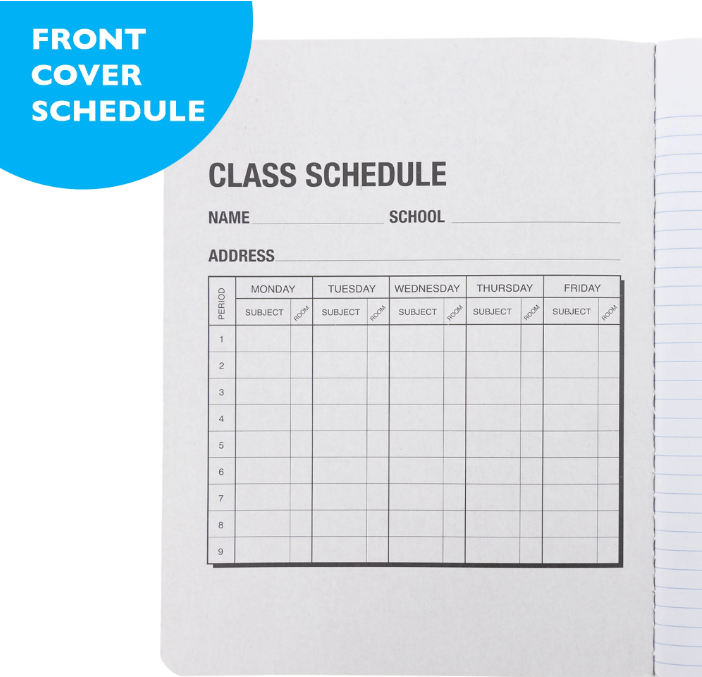 Composition Notebook Wide Ruled – 100 Sheets (200 Pages), Pastel Marble Cover, 9.75 x 7.5 in – Durable Sewn Binding