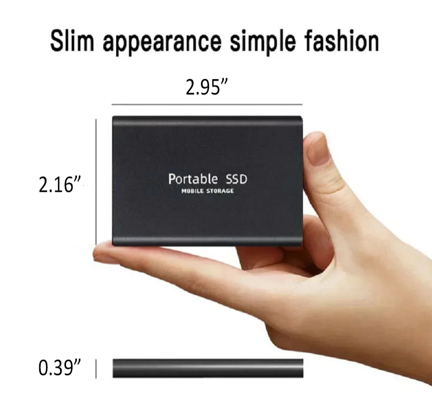 🚀 Portable SSD 1TB–16TB External Hard Drive – USB 3.1 Type-C High-Speed Solid State Drive for Phone, Laptop & Mac 💾⚡