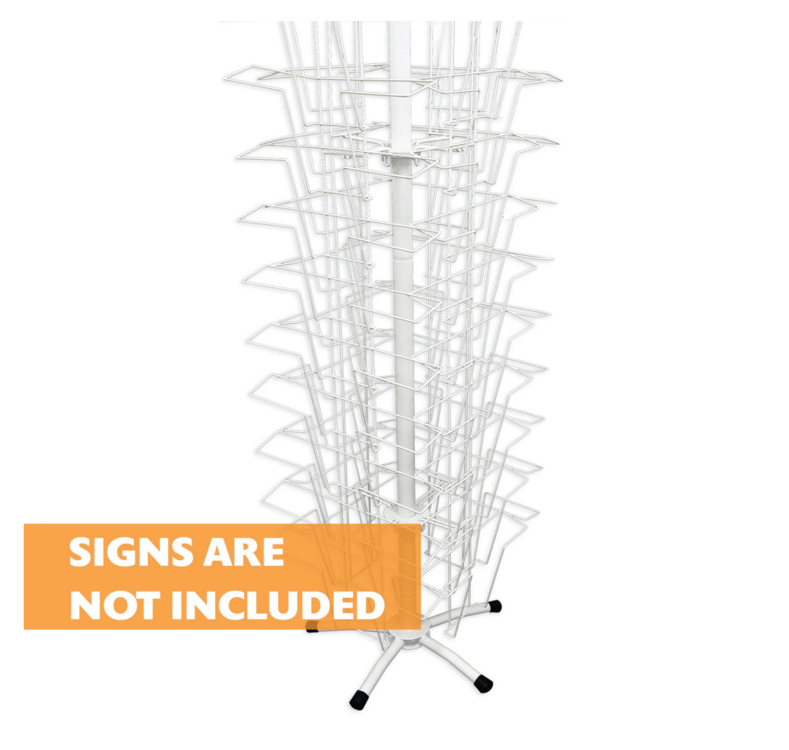 🔄 40-Slot Rotating Sign Display Rack – Spinning Retail Organizer for 9x12 & 12x16 Signs