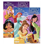 2PC Princesses Coloring Book Jumbo Activity Pad Books Kids Children Girls