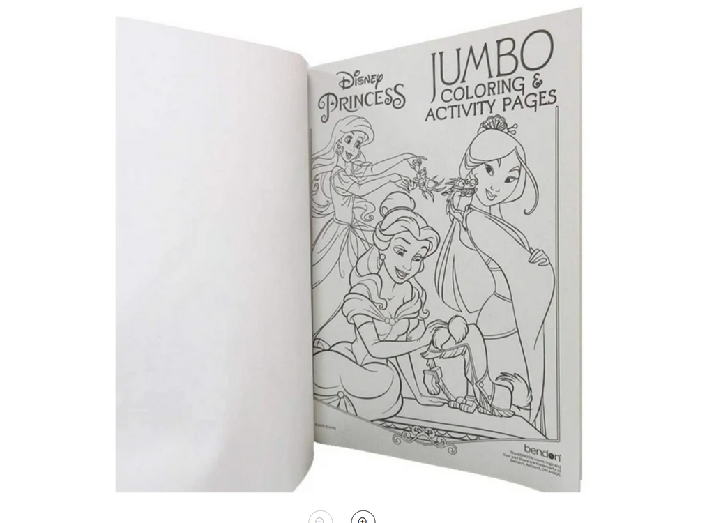 2PC Princesses Coloring Book Jumbo Activity Pad Books Kids Children Girls