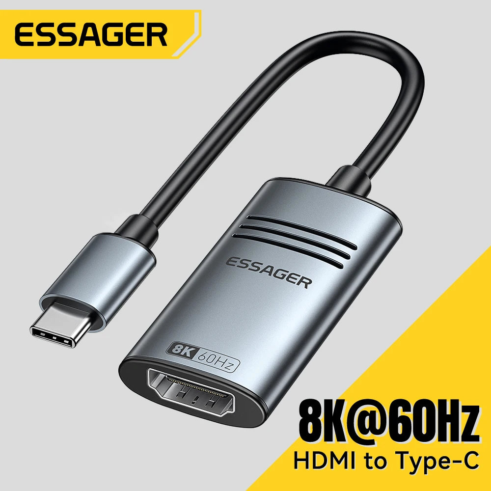 📺🔗 Essager HDMI to USB-C Adapter – 8K@60Hz / 4K@120Hz High-Speed Converter