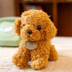 🐶🧸 8" Cute Teddy Dog Plush Toy – Curly Simulation Puppy Doll with Hanging Tag