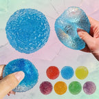 Blue Ice Ball Squishy Toy – Transparent TPR Mochi Sensory Fidget