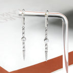 ✨💎 Serenity 1.118CT D Color Moissanite Long Tassel Earrings 🤍 | 18K Gold Plated Lab Diamond Drop Earrings 👰 | S925 Sterling Silver Luxury Jewelry for Women