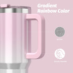 WATERSY 30oz / 40oz Insulated Tumbler – Stainless Steel Travel Mug with Handle & Straw 💧✨