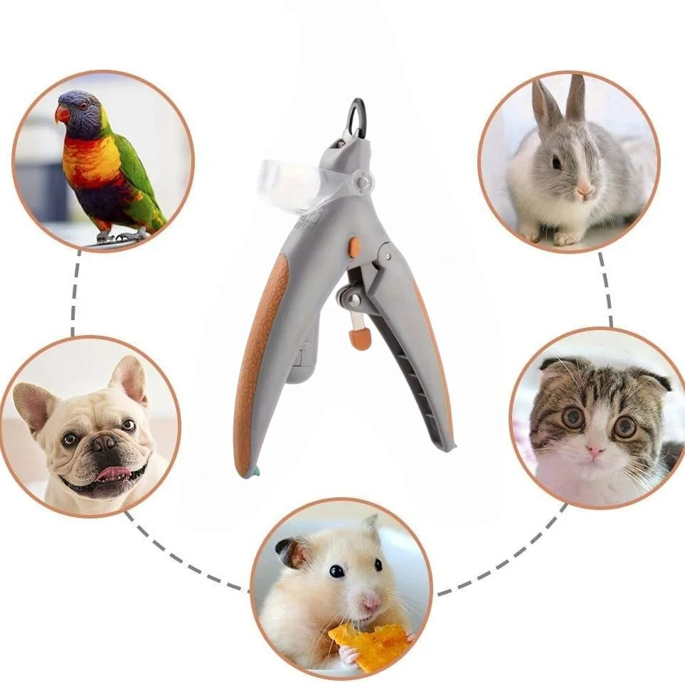 ✂️🐶🐱 Pet Nail Clippers with LED Light – Polishing & Cleaning Kit