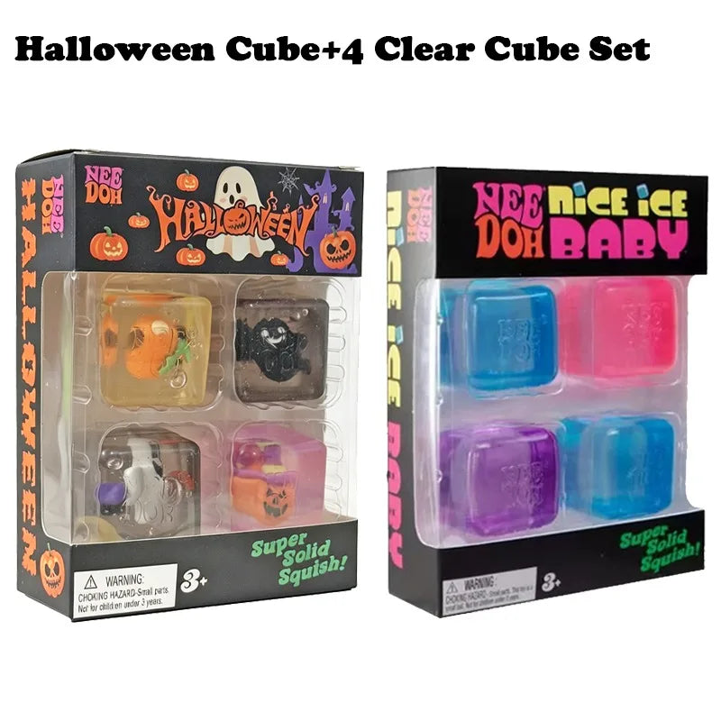 NeeDoh Nice Cube 4-Pack – Slow-Rebound Sensory Fidget Toys