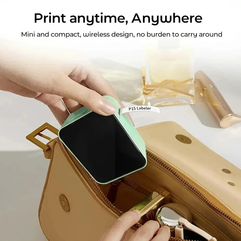 🏷️📱 MarkLife P15 Mini Portable Thermal Label Printer – Wireless Bluetooth