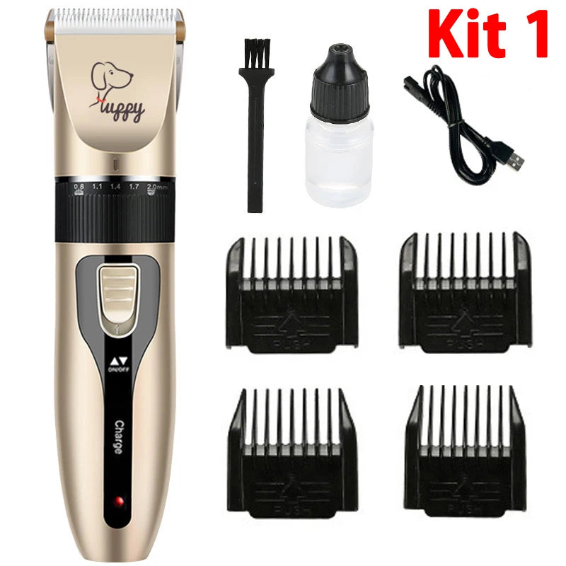 Electric Pet Clipper Grooming Kit – Rechargeable Professional Trimmer for Dogs & Cats